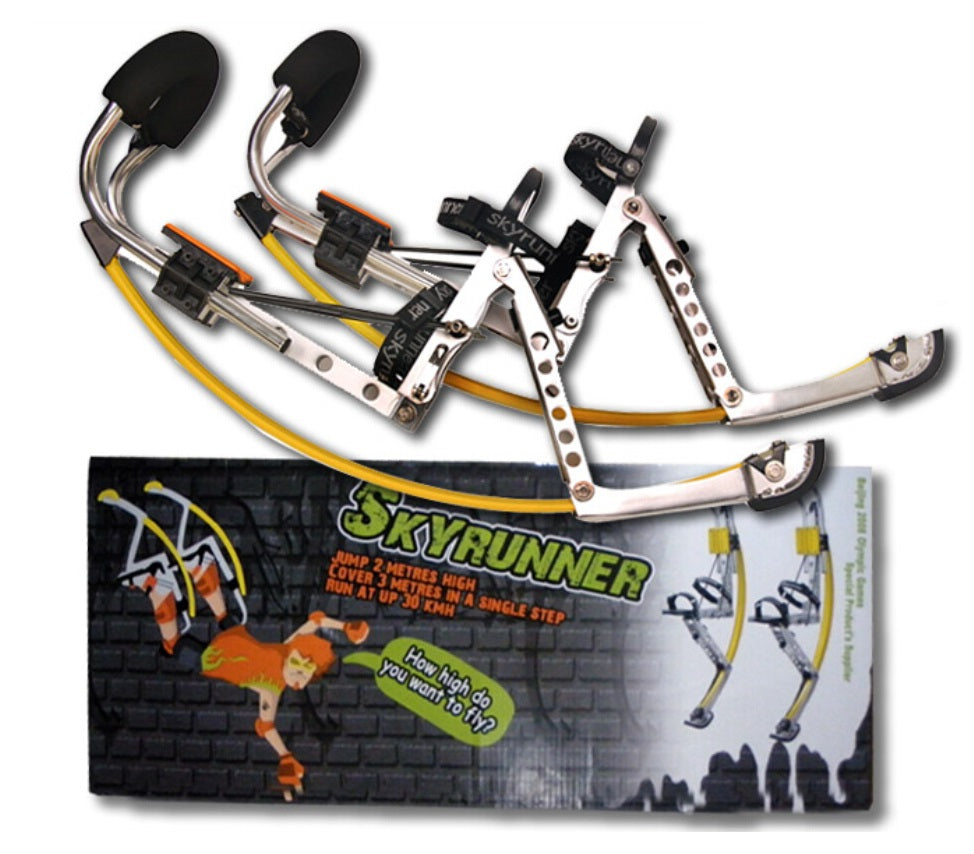 Skyrunner Adult Kangaroo Shoes Jumping Stilts Men Women Fitness Exercise (200-242lbs/90~110kg) Bouncing Shoes (Yellow)