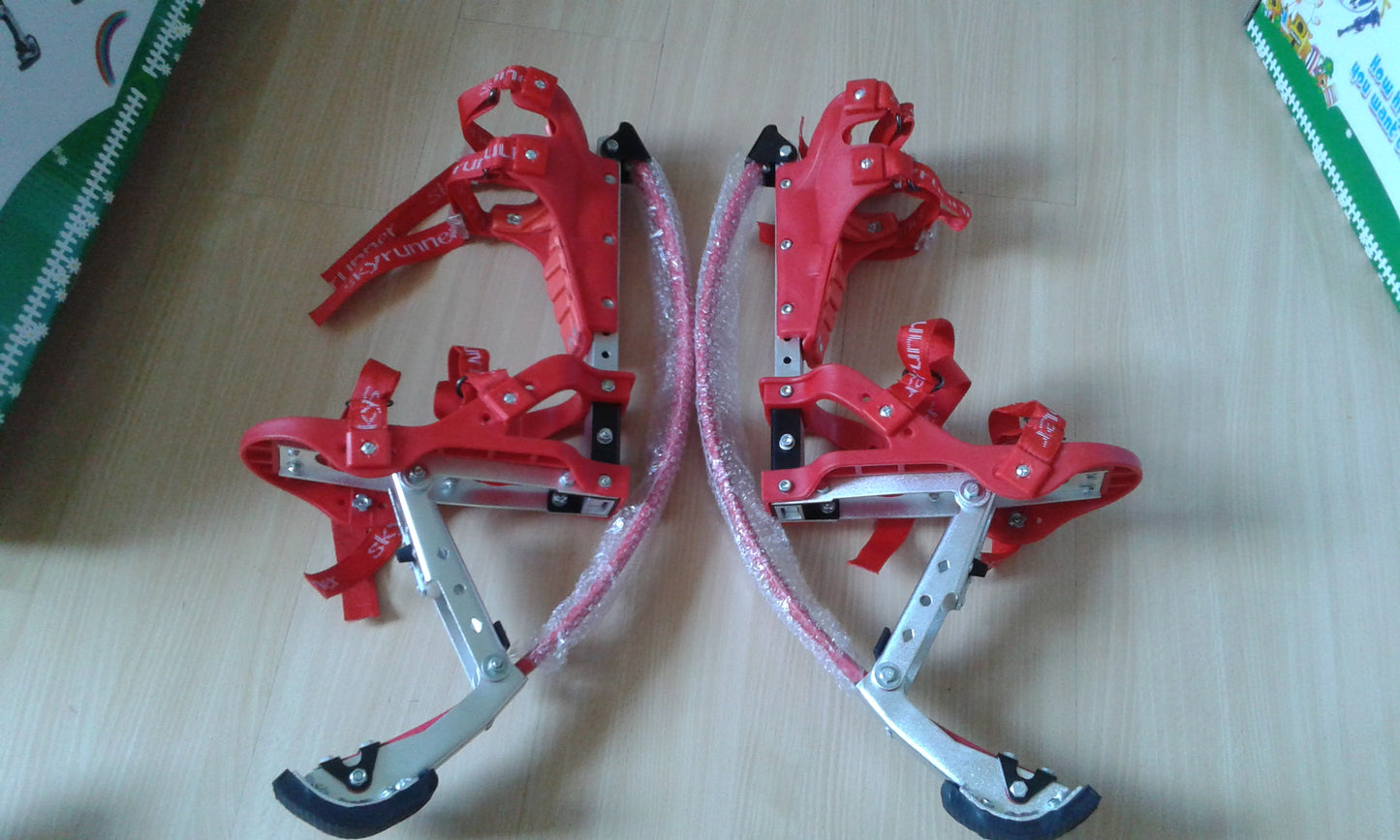 Skyrunner Kids/Child Youth Kangaroo Shoes Jumping Stilts Fitness Exercise (88-132lbs/40-60kg) Red