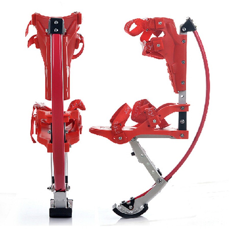 Skyrunner Kids/Child Youth Kangaroo Shoes Jumping Stilts Fitness Exercise (66-110lbs/30-50kg) Red