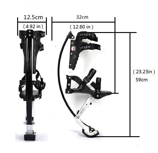 Skyrunner Kids/Child Youth Kangaroo Shoes Jumping Stilts Fitness Exercise (44-88lbs/20-40kg) Black