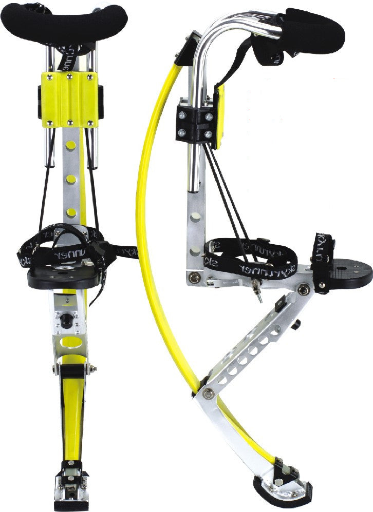 Skyrunner Adult Kangaroo Shoes Jumping Stilts Men Women Fitness Exercise (200-242lbs/90~110kg) Bouncing Shoes (Yellow)