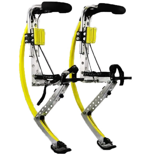 Skyrunner Adult Kangaroo Shoes Jumping Stilts Men Women Fitness Exercise (200-242lbs/90~110kg) Bouncing Shoes (Yellow)