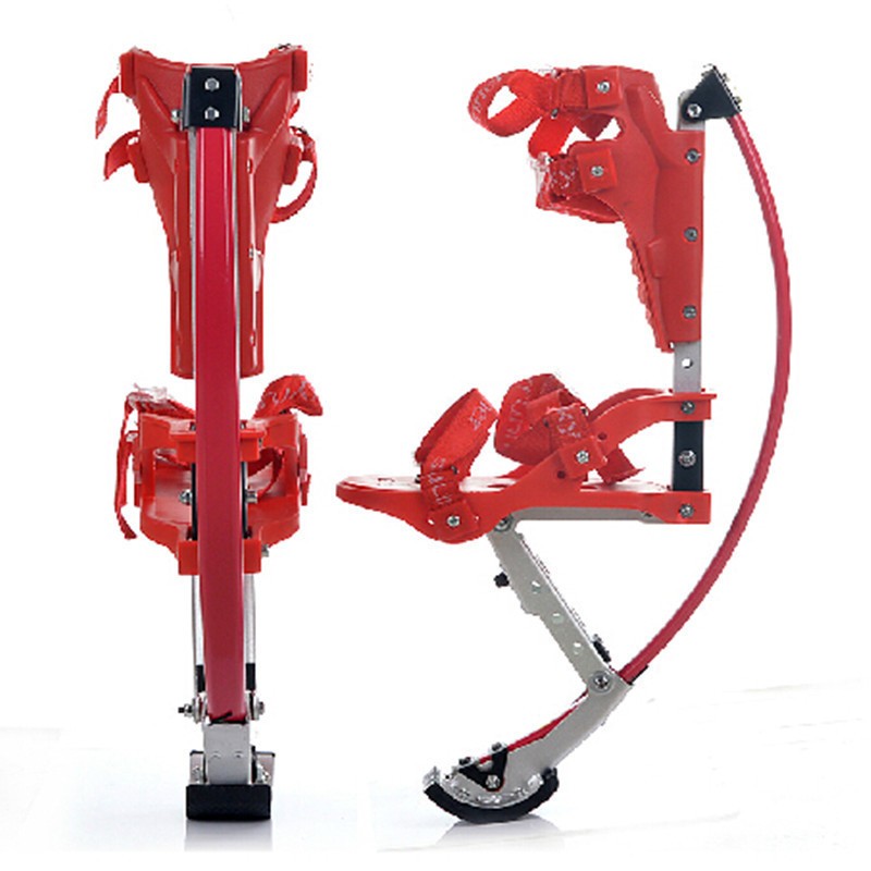 Skyrunner Kids/Child Youth Kangaroo Shoes Jumping Stilts Fitness Exercise (44-88lbs/20-40kg) Red